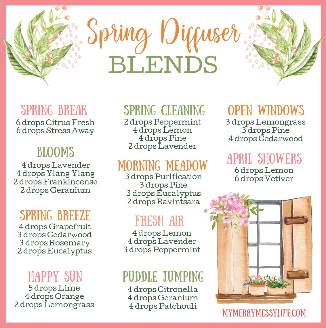 10 Spring Essential Oil Diffuser Blends – My Merry Messy Life